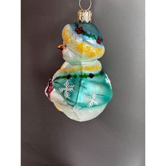 Christopher Radko Rollin O Reilly Snowman Ornament 2003 4.5" With Box - Picture 8 of 8